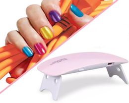 6W Nail Dryer LED UV Lamp Micro USB Gel Varnish Curing Machine For Home Use Nail Art Tools Nail For Lamps1002925