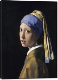 La ragazza con un orecchino di perle di Jan Vermeer Oil Paintings Reproduction Canvas Stampa HD Carte d'arte per la decorazione degli uffici domestici