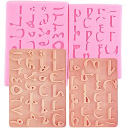 Baking Moulds 2Pcs Arabic Alphabet Letter Number Silicone Fondant Molds DIY Party Cake Decorating Tools Candy Chocolate Gumpaste