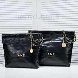 Ch Leather Purse bag cc tote vintage Shopping bag Chain tote bag designer Large Capacity Leather 22bag Garbage bag clutch Shoulder bags purses ladies luxury hand PTKO