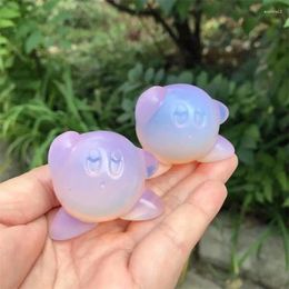 Decorative Figurines High-quality Pink Opalite Cartoon Carving Crystal Crafts Hand-made Ornaments Collection For Home Decoration Healthy