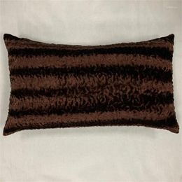 Pillow OEM Chocolate Velvet Quilted Sofa Pillowcase Home Decorative Lumbar Cover Comfortable Arm Rest