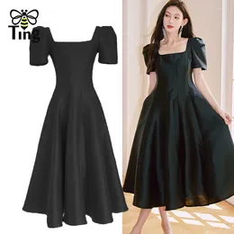 Party Dresses Tingfly High Quality Designer Fashion Ball Gowns Women Vintage Elegant Night A Line Midi Long Retro Dress