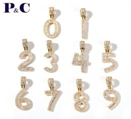 Pink Champagne Baguette Initials Number Hip Hop Pendant Chain Baguette Letter Jewelry Men039s Hip Hop Pendant Jewelry6396786