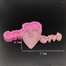 Baking Moulds Handmade Mould Craft 3d Happy Mother Letters Creative Kitchen Accessories Resin Art Pendant Soft Silicone Universal