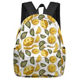Backpack Fruit Lemon Graffiti Texture Feminina Backpacks Teenagers Student School Bags Laptop Men Women Female Travel Mochila