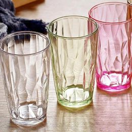 Tea Cups 1Pc Portable Diamond Water Cup Clear Plastic Tumblers Large Capacity Acrylic Car Reusable Beverage Home Drinkware