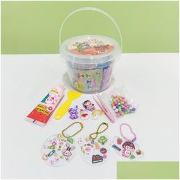 Kids' Toy Stickers Cream Guka Happy Bucket Set J-8004 Cute Hand Account Material Handmade Small Drop Delivery Toys Gifts Novelty Gag Dhop4