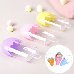 Gift Wrap Plastic Ice Cream Stick Shape Packaging Boxes Birthday Wedding Party Transparent Candy Storage Jewellery Display Case