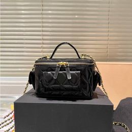 Fashion Designer Bag 10a Cosmetic 17cm Bags Genuine Original 240415 Luxury 22k Leather Case Vanity Quality Gjbdx
