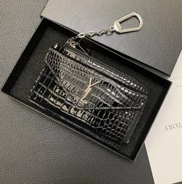 YL Official Website 1:1 Version Keychains Men and Women Luxury Designer Zero Wallet lady Classic keychain bag fashion Logo Y Colour Label Credit Card Small Card Bag