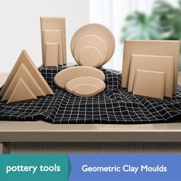 Pottery tools MDF cru Ceramic Forming Mold Density Plate Blank Stripping Mud Plate Forming Hanging Geometric Clay Forming Mould 240510