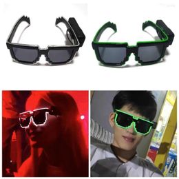 Party Decoration Glow Dark Sunglasses Led Light Up For Parties Halloween Edm Events Glasses With 4-mode Drive Function Wireless