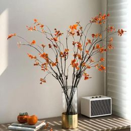 Decorative Flowers Long-lasting Artificial Plant Autumn-inspired Foliage For Home Office Wedding Decor Low Maintenance Leaves Indoor