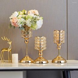 Candle Holders European Style Golden Metal Holder Modern Home Decoration Exquisite And Elegant Desktop Wedding