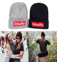 2019 New Winter Unisex Slouchy Knitted Hat Schwifty Embroidery Beanies Cotton Blends Soft Hats For Men and Women039s6798987