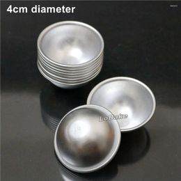 Baking Moulds (10pcs/lot) 4cm Diameter Half-ball Shape Aluminium Alloy Pudding Jelly Egg Tart Moulds For DIY Supplies