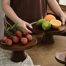 Plates Wooden Cake Tray Stands Dessert Plate Pan Dim Sum Dish Fruit Station Display Snack