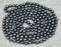 New 78mm Black real akoya Tahiti Cultured Pearl Necklace 50INCH3793209