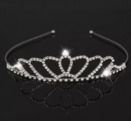 Beautiful Shiny Crystal Bridal Tiara Party Pageant Silver Plated Crown Headband Cheap Wedding Tiaras Accessories MMA16252258877