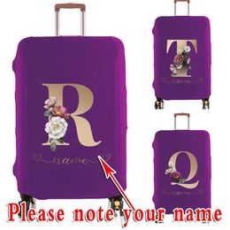 Custom Name Luggage Cover Stretch Suitcase Protector Baggage Dust Suitable for1832 Inch Case Travel Accessories 240429
