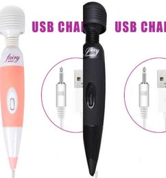 NXY Vibrators WITH BOX Multispeed Powerful Female Personal Wand Massager Fairy Mini AV Vibrator Clit Stimulation Sex Toys For Wome4626557