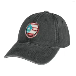 Berets Puerto Rico Flag Cowboy Hat Foam Party Fishing Kids Women's Beach Men's