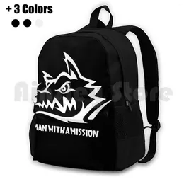 Backpack Man With A Mission Outdoor Hiking Waterproof Camping Travel Music Japan Japanese Band Bands Asian