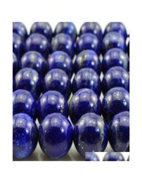 Natural Stone Lapis Lazuli Round Loose Beads Strand 4 6 8 10 12 14Mm Pick Size For Jewelry Making NoSab12 1Yqq97382027