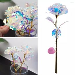 Decorative Flowers Christmas Valentine's Day Gift Lover Lighting Rose 24k Aluminium Foil Gold Lasting Eternal Love Wedding Decoration