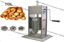 Commercial Use Manual Stainless Steel 10L Spainish Churro Churros Machine Maker Baker with 3pcs Nozzles4441209