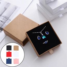 Gift Wrap 8x8cm Packing Box Creative Drawer Style Jewelry Necklace Earing Bracelet Storage Organizer Container Case Display Stand
