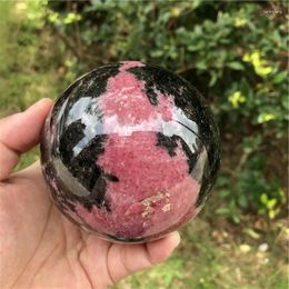 Decorative Figurines 1.3kg Natural Crystal Ball Rhodonite Stone Quartz Sphere Healing For Gift