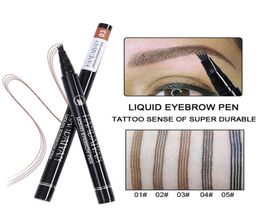 Original Handaiyan Crayon Sourcil Eyebrow Pencil 4 Fork Micro Carving Eyebrow Tint Waterproof Eye Brow Enhancer Tattoo Pen8950007