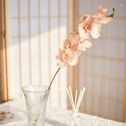 Decorative Flowers Artificial Orchid Silk Butterfly Simulated Fake Flower For Wedding Party Home Festival Living Room Table Decor