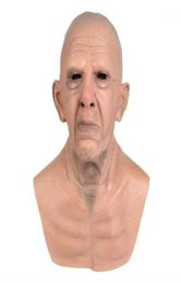 Old Man Hallowen Mask Realistic Latex Halloween Costume Party Props Masks Headgear M0917644065