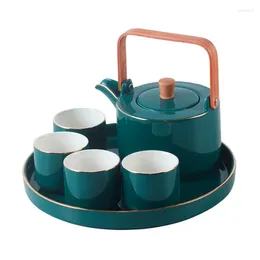 Teaware Sets Cool Water Kettle Tea Set Underglaze Colored Ceramic Cup A Minimalist In The Living Room Teapot Tray