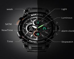 SMAEL Sport Watch for Men New Dual Time Display Male Clock Waterproof Shock Resistant Wristwatch Digital 17081461368