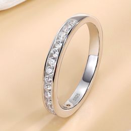 Simple Fashion Women Moissanite Rings S925 Silver Pass Test Moissanite Ring for Wedding Anniversary for Men Women Fashion Engagemen Ring Size 5-11