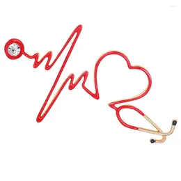 Brooches EKG Brooch For Women Heartbeat Clothing Decorative Pins Clothes Alloy Badge