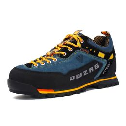 Fashion Waterproof Hiking Shoes Mens Climbing Shoes Anti-collision Fashion Outdoor Casual Lace-up Sneakers 240509