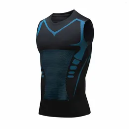 Active Shirts 2024 Version Shaping Sleeveless Shirt Energxcell Vest Crewneck Fitted T For Men Mens Long Sleeve
