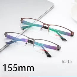 Sunglasses Vazrobe 155mm Oversized Reading Glasses Frame Men Eyeglasses Male Semi Rimless Wide Face Spectacles Anti Blue Light 150 200 250