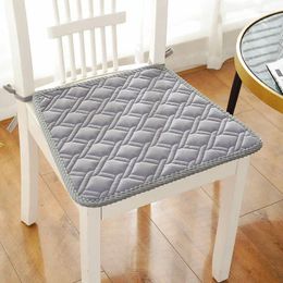 Pillow Winter Warm Dining Chair Thicken Plush Seat Pad Solid Color Office Mat Non-Slip Home Decor S Modern Style