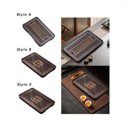 Tea Trays Chinese Kungfu Tray Set Accessory Serving For Room Home With Water Storage Drainage