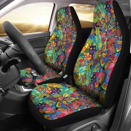 Car Seat Covers Pattern Print Trippy Cover Set 2 Pc Accessories Mats