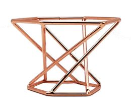 Garden Decorations Geometric Air Plant Holder Modern Decor Gold Terrarium Tabletop Home Wedding Gifts Puff Makeup Sponge Blender2186921