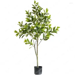 Decorative Flowers Pachira Macrocarpa Simulation Plants Green Potted Fake Trees Nordic Interior Living Room Floor Stand DecorationDecoration