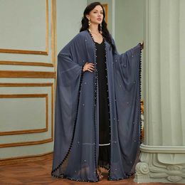 Ethnic Clothing Kaftan Dubai Abaya Kimono Cardigan Hijab Muslim Dress Saudi Arabic Turkish Dresses Abayas For Women Robe Femme Islam Clothing T240510