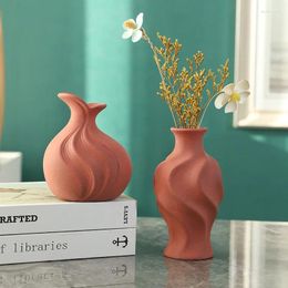 Vases Nordic Ins Ceramic Vase Home Decoration Ornaments Crafts Matte Flower Pot Art Ornament Gifts